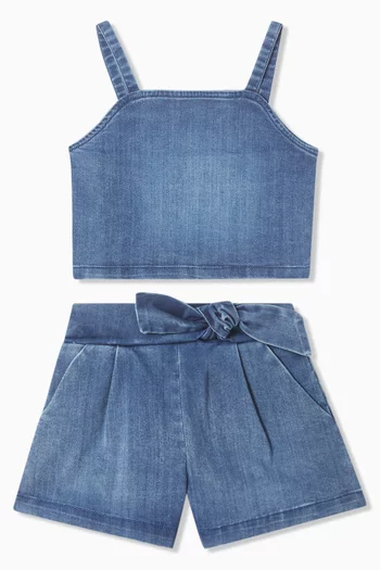 Tank Top & Shorts Set in Denim