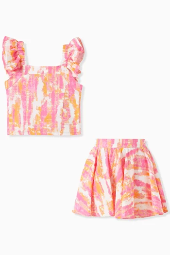 Smock Top & Skirt Set