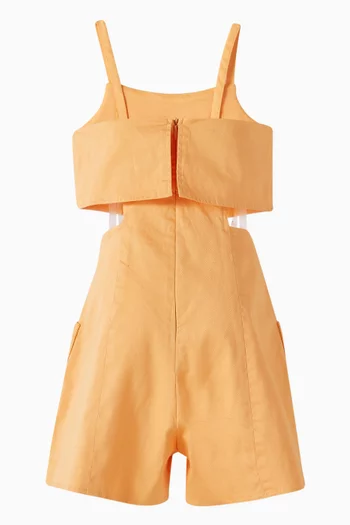 Cut-out Romper in Cotton