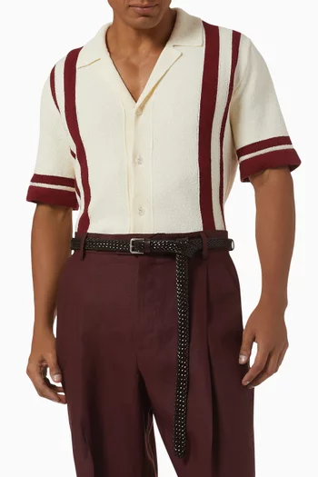 Woven Belt in Leather