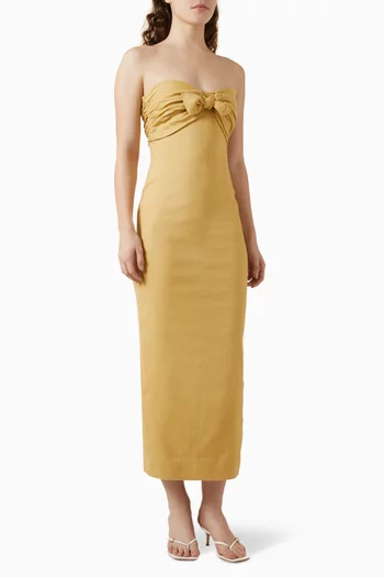 Rahel Maxi Dress in Linen-blend