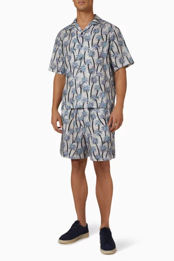 Exclusive Paradise Palm Shirt in Silk-blend