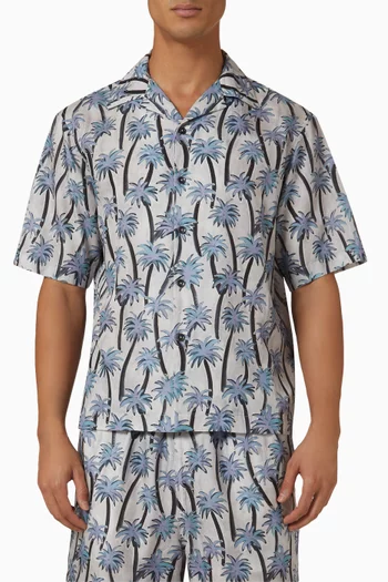Exclusive Paradise Palm Shirt in Silk-blend