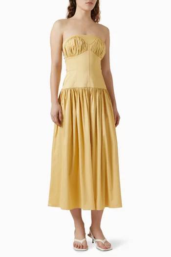 Lauryn Maxi Dress in Stretch-cotton