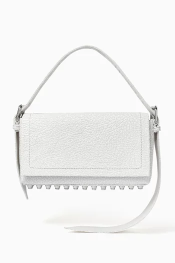 Medium Ricco Flap Bag in Bubble-grain Canvas