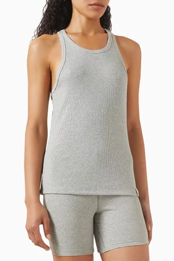 Logo Slim-fit Tank Top in Organic-cotton