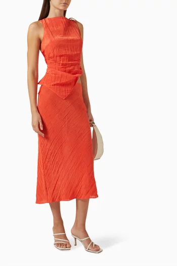 Ligera Midi Skirt in Satin