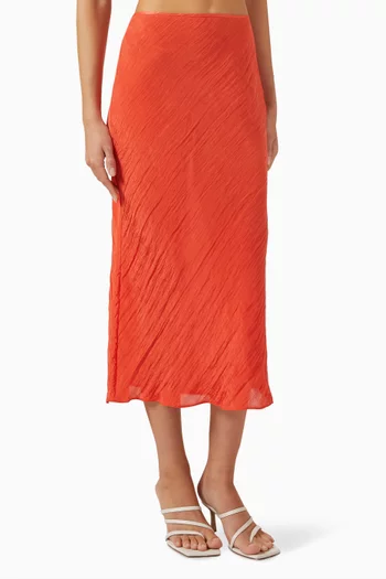 Ligera Midi Skirt in Satin