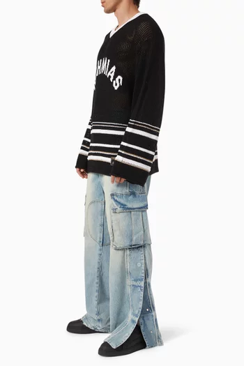 Track Logo Cargo Pants in Denim