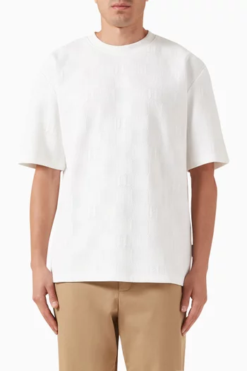 KL Monogram Checked T-shirt in Cotton-blend