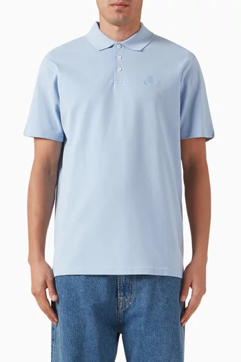 Kameo Logo Polo Shirt in Cotton Pique
