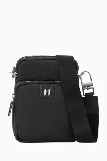 K/Monogram Crossbody Bag in Leather