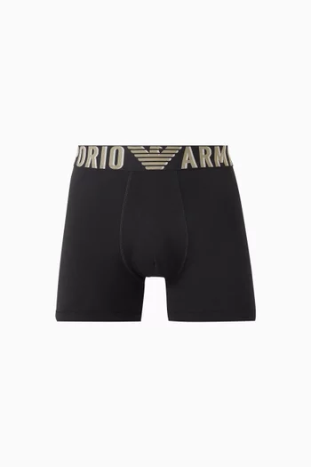 Logo Boxer Briefs in Stretch Cotton