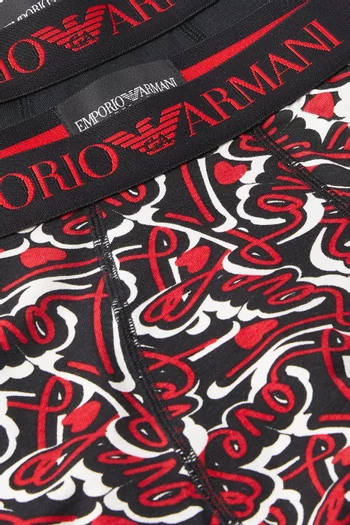 Valentine's Day Boxer Briefs in Stretch-cotton, Set of 2