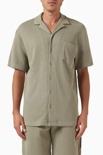 Lounge Shirt in Waffle Jersey