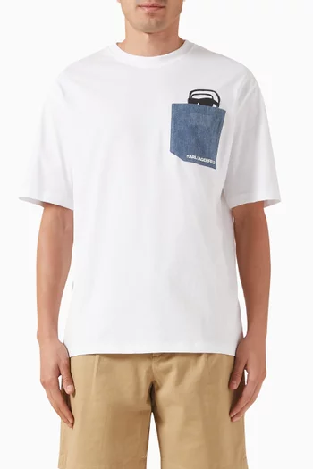 Ikon Denim Pocket T-shirt in Organic Cotton