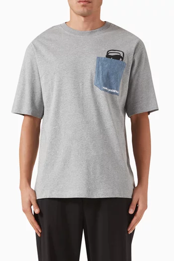 Ikon Denim Pocket T-shirt in Organic Cotton
