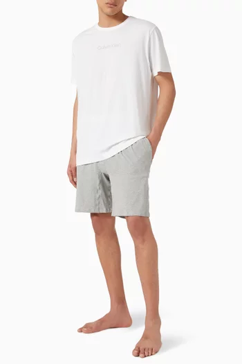 Logo Lounge-sleep Shorts in Stretch Cotton