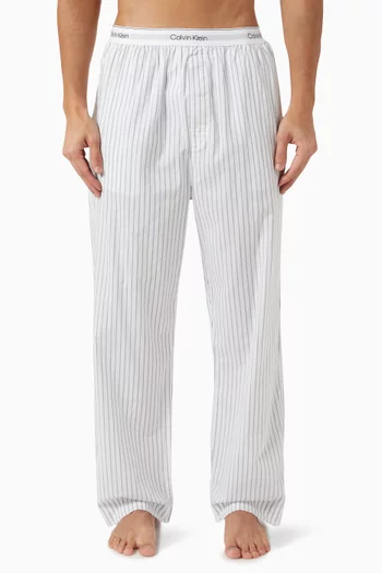 Allover Logo Sleep Pants in Cotton-poplin