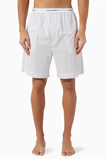 Allover Logo Sleep Shorts in Cotton-poplin