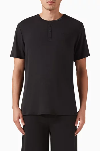 Lounge Henley T-shirt in Modal