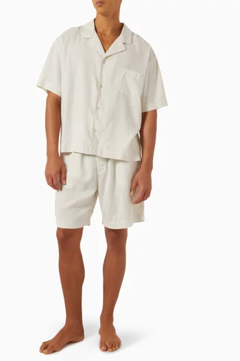 Pyjama Top in Linen Blend
