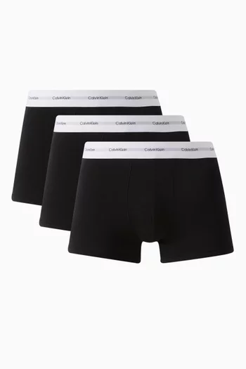 Boxer Briefs in Stretch Cotton-blend, Set of 3