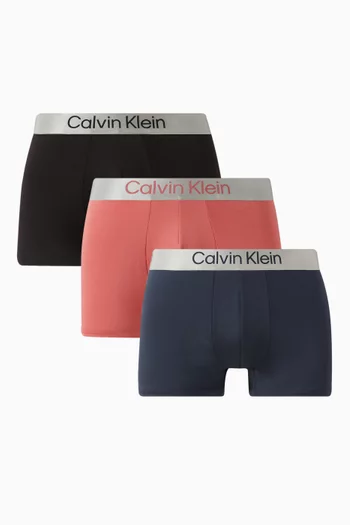 Logo Boxer Briefs in Stretch Microfibre, Set of 3