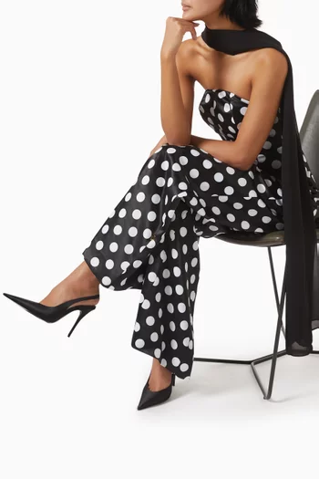 Anok 105 Slingback Pumps in Satin