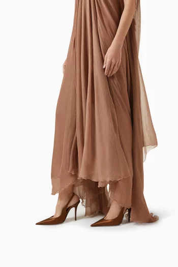 Anok 105 Slingback Pumps in Satin