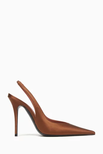 Anok 105 Slingback Pumps in Satin