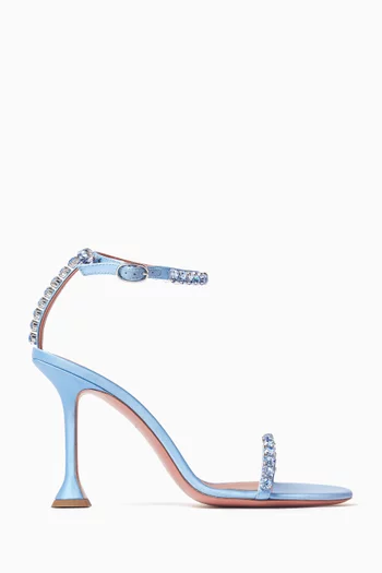 Gigi 95 Crystal Sandals in Satin