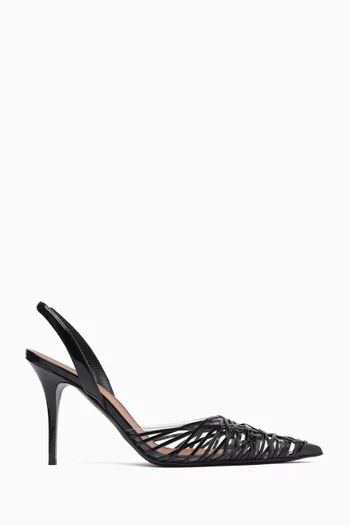 Lori 90 Slingback Pumps in Patent Leather