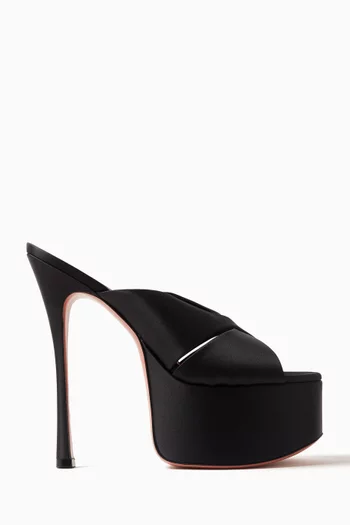 Salma Platform Mule Sandals in Satin