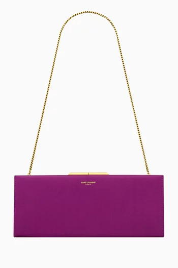 Small Midnight Clutch Bag in Satin
