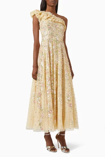 Confetti One-shoulder Gown in Tulle