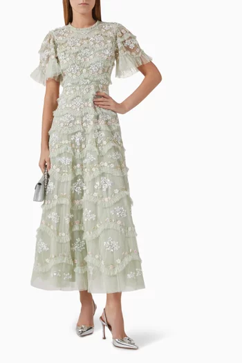 Daisy Wave Ankle Gown