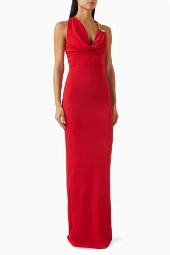Carmine Halterneck Maxi Dress