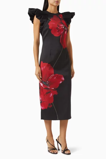 Chaya Floral-Print Midi Dress