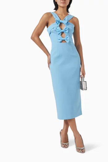 Skye Cut-out Midi Dress in Crepe