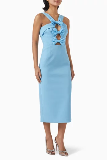 Skye Cut-out Midi Dress in Crepe