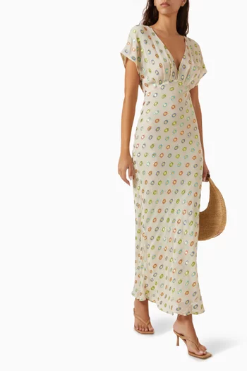 Elodie Foil Dress