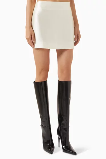 Micro Mini Skirt in Silk-satin