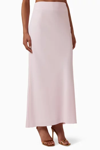 Bias Maxi Skirt in Crepe