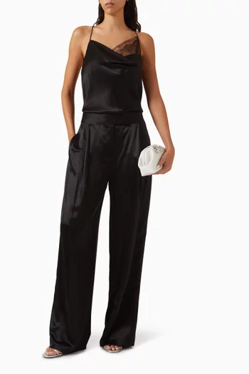 Relaxed-fit Pants in Silk-satin