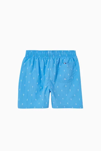 Abstract-print Swim Shorts