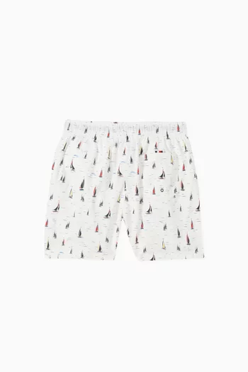 Boat-print Swim Shorts