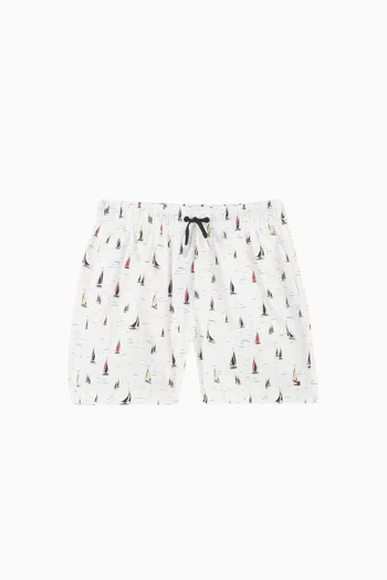 Boat-print Swim Shorts