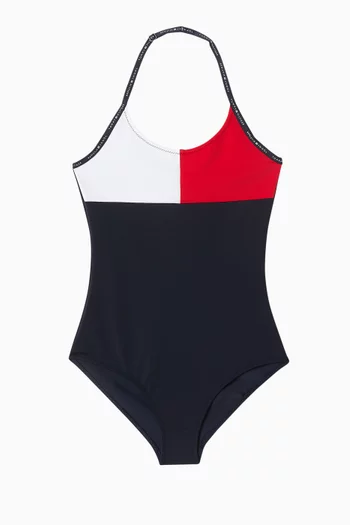 One-Piece Swimsuit in Stretch Recycled Polyester