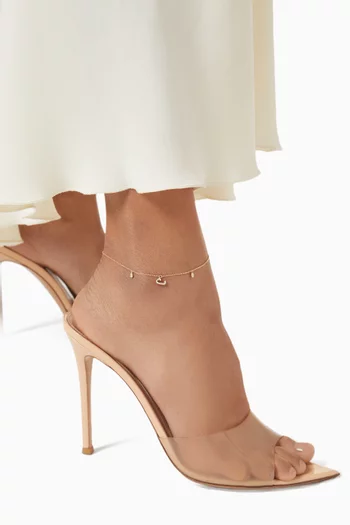 Arabic Letter Thaa ث Diamond Anklet in 18kt Yellow Gold